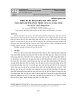 Thiết kế kế hoạch bài học môn Toán theo định hướng phát triển năng lực học sinh