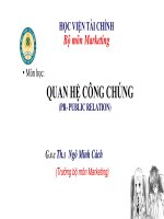 Bài giảng: Quan hệ công chúng - Chương 4: Quan hệ báo chí