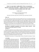 Đầu tư cho phát triển bền vững E-Learning trong giáo dục đại học – chính sách các quốc gia và bài học kinh nghiệm cho Việt Nam