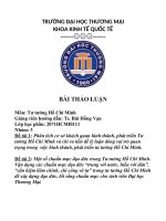 Thảo luận Tư Tưởng Hồ Chí Minh Một số chuẩn mực đạo đức trong Tư tưởng Hồ Chí Minh