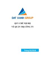 Quy chế nội bộ về quản trị công ty - Đất Xanh Group