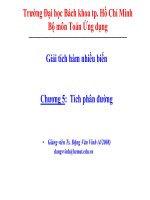 Bài giảng Giải tích hàm nhiều biến: Chương 5 - Trường ĐH Bách Khoa TP. Hồ Chí Minh