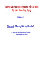 Bài giảng Giải tích 1: Chương 4 - ĐH Bách Khoa Tp.HCM
