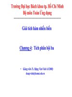 Bài giảng Giải tích hàm nhiều biến: Chương 4 - Trường ĐH Bách Khoa TP. Hồ Chí Minh