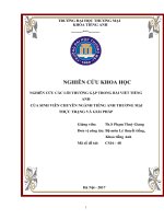 Nghiên cứu các lỗi thường gặp trong bài viết tiếng anh của sinh viên chuyên ngành tiếng anh thương mại – thực trạng và giải pháp 