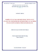 Tóm tắt Luận án tiến sĩ Kỹ thuật: Nghiên cứu sự thay đổi một số đặc trưng cơ lý của đất yếu thành phố Hồ Chí Minh theo các lộ trình ứng suất dỡ tải trong tính toán hố đào sâu