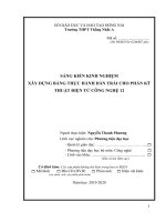 skkn xây DỰNG BẢNG THỰC HÀNH dàn TRẢI CHO PHẦN kỹ THUẬT điện tử CÔNG NGHỆ 12 