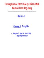 Bài giảng Giải tích 1: Chương 3 - ĐH Bách Khoa Tp.HCM