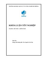 Hoàn thiện công tác kế toán hàng hóa tại công ty cổ phần thương mại quế phòng 