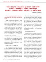 Thực trạng công tác quản lý nhà nước về chất thải rắn, nước thải trên địa bàn thành phố Hà Nội và các kiến nghị