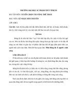 BÀI tập môn TUYỂN CHỌN tài NĂNG THỂ THAO