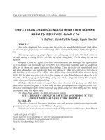 Thực trạng chăm sóc người bệnh theo mô hình nhóm tại Bệnh viện Quân y 7A