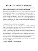 Kế hoạch tài chính doanh nghiệp là gì?