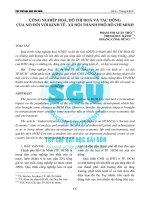Công nghiệp hoá, đô thị hoá và tác động của nó đối với kinh tế - xã hội thành phố Hồ Chí Minh