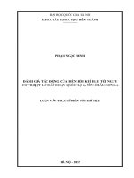 Đánh giá tác động của biến đổi khí hậu tới nguy cơ trượt lở đất đoạn quốc lộ 6, yên châu, sơn laluận văn ths  chuyên ngành biến đổi khí hậu 