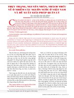 Thực trạng, nguyên nhân, thách thức về ô nhiễm các nguồn nước ở Việt Nam và đề xuất giải pháp quản lý