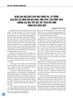 Nâng cao hiệu quả giáo dục chính trị, tư tưởng đạo đức lối sống cho học sinh, sinh viên, vận động viên trường Đại học Thể dục Thể thao Bắc Ninh trong giai đoạn mới