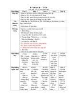 giáo án khối mầm non nhỡ CHỦ đề AN TOÀN CHO bé 