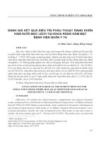 Đánh giá kết quả điều trị phẫu thuật răng khôn hàm dưới mọc lệch tại khoa răng hàm mặt Bệnh viện Quân y 7A