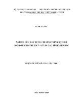 Xây dựng chương trình dạy bơi ban đầu cho trẻ em 7 – 8 tuổi các tỉnh miền bắcc