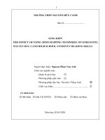 skkn THE EFFECT OF USING MIND MAPPING TECHNIQUE ON ENHANCING NGUYEN HUU CANH HIGH SCHOOL STUDENTS’READING SKILLS 