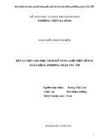 Rèn luyện cho học sinh kỹ năng giải một số bài toán bằng phương pháp véctơ