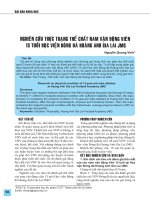 Nghiên cứu thực trạng thể chất nam vận động viên 13 tuổi học viện bóng đá Hoàng Anh Gia Lai JMG