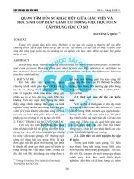 Quan tâm đến sự khác biệt giữa giáo viên và học sinh góp phần giảm tải trong việc học toán cấp trung học cơ sở