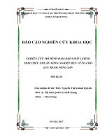 Nghiên cứu mô hình đảm bảo chất lượng theo tiêu chuẩn nông nghiệp bền vững (UTZ) cho sản phẩm nông sản 