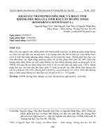 Khảo sát thành phần hóa học và hoạt tính kháng oxy hóa của tinh dầu cây hương thảo (Rosmarinus officinalis L.)