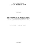 Đánh giá tác động của các hiện tượng cực đoan đến sản xuất lúa trong bối cảnh biến đổi khí hậu tại xã nam phú, huyện tiền hải, tỉnh thái bình luận văn ths  biến đổi khí hậu  