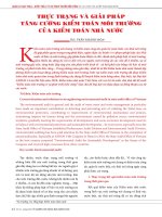 Thực trạng và giải pháp tăng cường kiểm toán môi trường của kiểm toán nhà nước