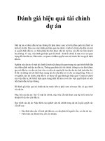 Đánh giá hiệu quả tài chính dự án