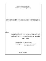 Nghiên cứu và vận dụng lý thuyết về quản lý nhân tài trong doanh nghiệp việt nam 