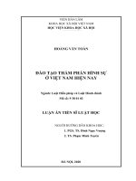 (Luận án tiến sĩ) Đào tạo Thẩm phán hình sự ở Việt Nam hiện nay