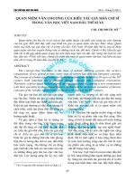 Quan niệm văn chương của kiểu tác giả nhà chí sĩ trong văn học Việt Nam đầu thế kỉ XX