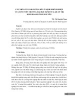 Các nhân tố ảnh hưởng đến ý định khởi nghiệp của sinh viên trường đại học kinh tế & quản trị kinh doanh Thái Nguyên