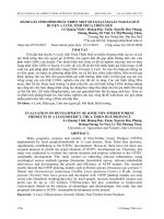 Đánh giá tình hình phát triển một số loài lâm sản ngoài gỗ ở huyện A Lưới, tỉnh Thừa Thiên Huế