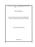 (Luận văn thạc sĩ) Quản lý vốn của tổng công ty khoáng sản   TKV tại các công ty con, công ty liên kết