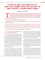 Cơ chế tự chủ tài chính tại các đơn vị sự nghiệp công lập ngành y tế thực trạng và hướng hoàn thiện