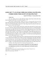 Khảo sát tỷ lệ và đặc điểm hội chứng chuyển hóa ở bệnh nhân tăng huyết áp nguyên phát