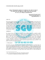 Hoạt tính kháng khuẩn và kháng ung thư vú MCF 7 của một số cao trích và hợp chất cô lập được từ các cây thuộc chi hedyotis