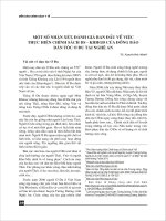 Một số nhận xét, đánh giá ban đầu về thực hiện chính sách dân số- kế hoạch hóa gia đình của đồng bào dân tộc Ơ-đu tại Nghệ An