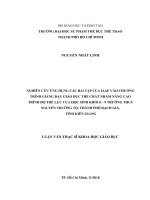 NGHIÊN cứu ỨNG DỤNG các bài tập của IAAF vào CHƯƠNG TRÌNH GIẢNG dạy GIÁO dục THỂ CHẤT NHẰM NÂNG CAO TRÌNH độ THỂ lực của học SINH KHỐI 8 – 9 TRƯỜNG THCS NGUYỄN TRƯỜNG tộ, THÀNH PHỐ RẠCH GIÁ, TỈNH KIÊN GIANG