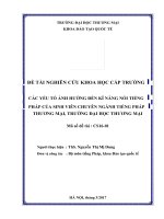 (Luận văn thạc sĩ) Những yếu tố ảnh hưởng đến kĩ năng nói của sinh viên chuyên ngành tiếng pháp thương mại