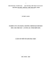 Xây dựng chương trình dạy bơi ban đầu cho trẻ em 7 – 8 tuổi các tỉnh miền bắcc