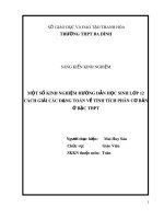 Một số kinh nghiệm hướng dẫn học sinh lớp 12 cách giải các dạng toán về tính tích phân cơ bản ở bậc Trung học phổ thông