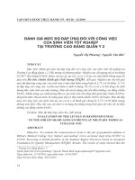 Đánh giá mức độ đáp ứng đối với công việc của sinh viên tốt nghiệp tại trường Cao đẳng Quân y 2