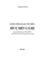 Bài giảng Chương trình giáo dục phổ thông môn Tự nhiên và xã hội