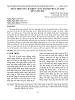 Phát triển du lịch bền vững thành phố Cần Thơ đến năm 2020